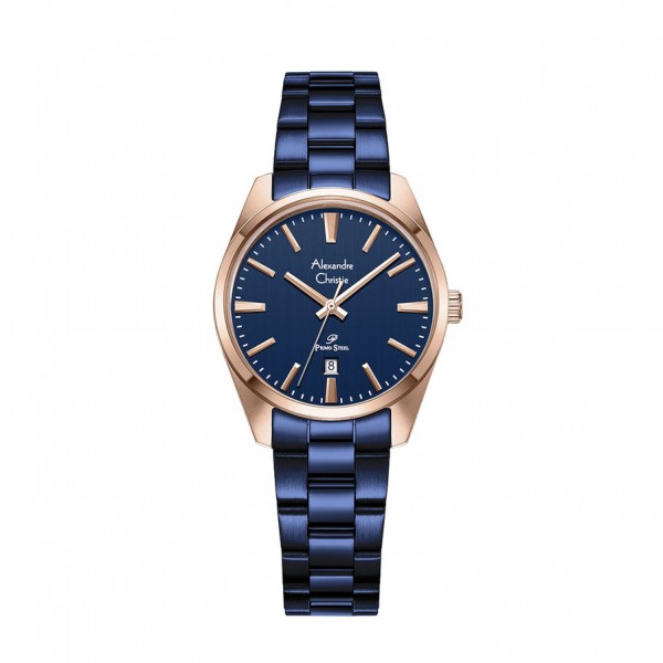 Alexandre Christie AC 1035 Rosegold Blue Lady Steel LDBURBU